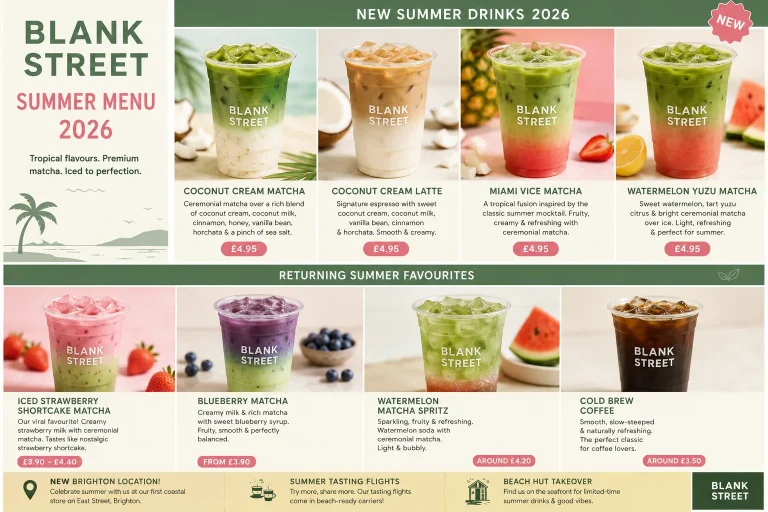 Blank Street Summer Menu