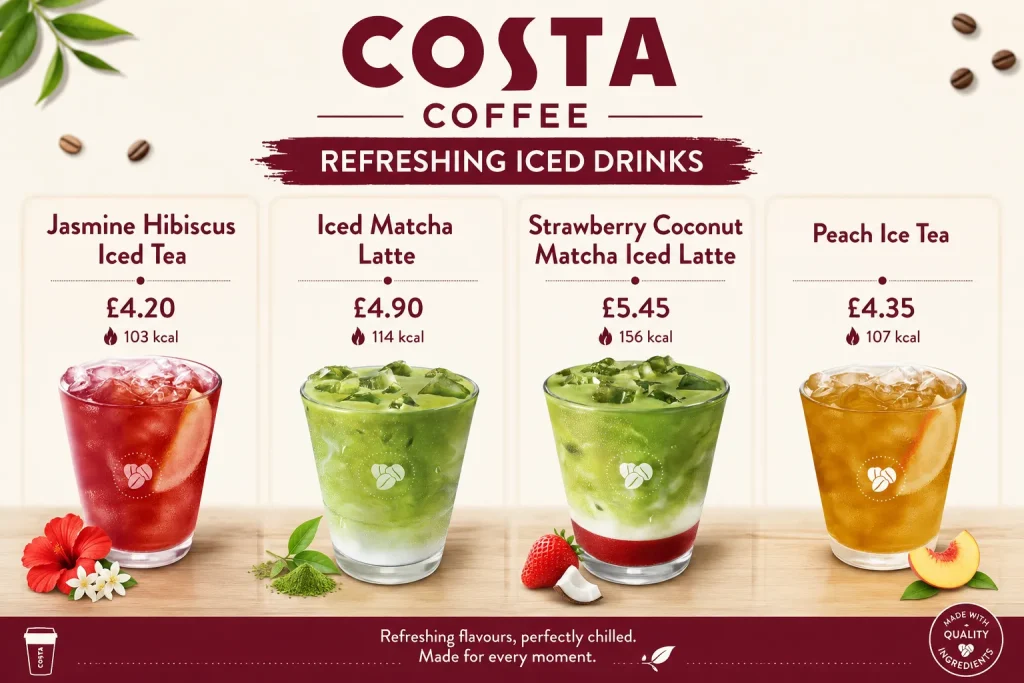 Costa Drinks Menu